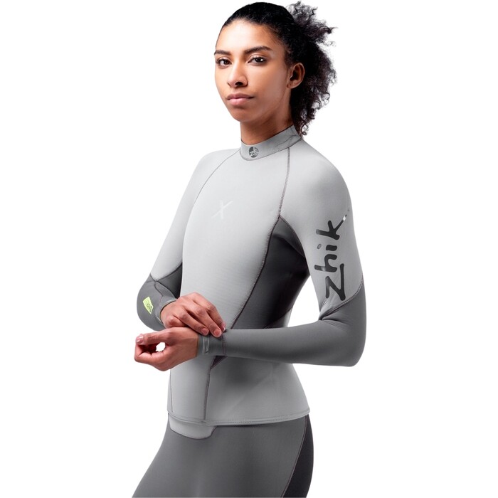 2020 Zhik Womens Superwarm X 3/2mm Neoprene Top & Skiff Long John Wetsuit Combi-Set Grey